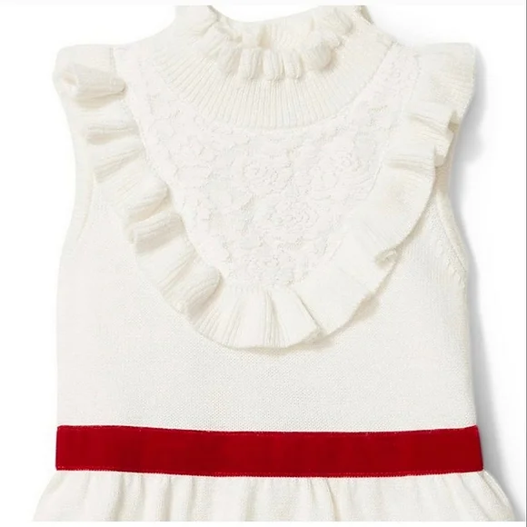 Janie and Jack Velvet Belt Sweater Dress ( size 6 ) - Picture 2 of 2